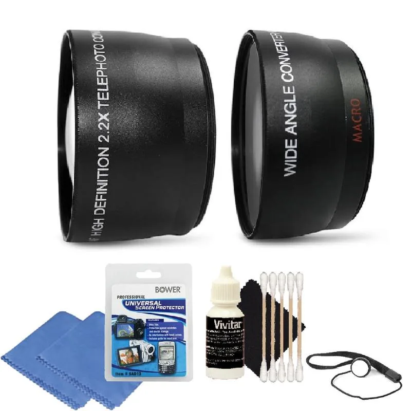Vivitar Vivitar 52mm Wide Angle Lens Kit 0.43x + 2.2x Telephoto for Canon EOS 1200D 1300D — product photo