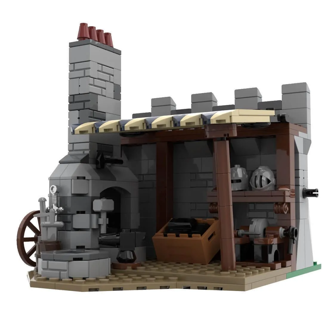 ZITIANYOUBUILD ZITIANYOUBUILD MOC-83224 Medieval Modular Blacksmith 306 Parts Educational Building Set — product photo