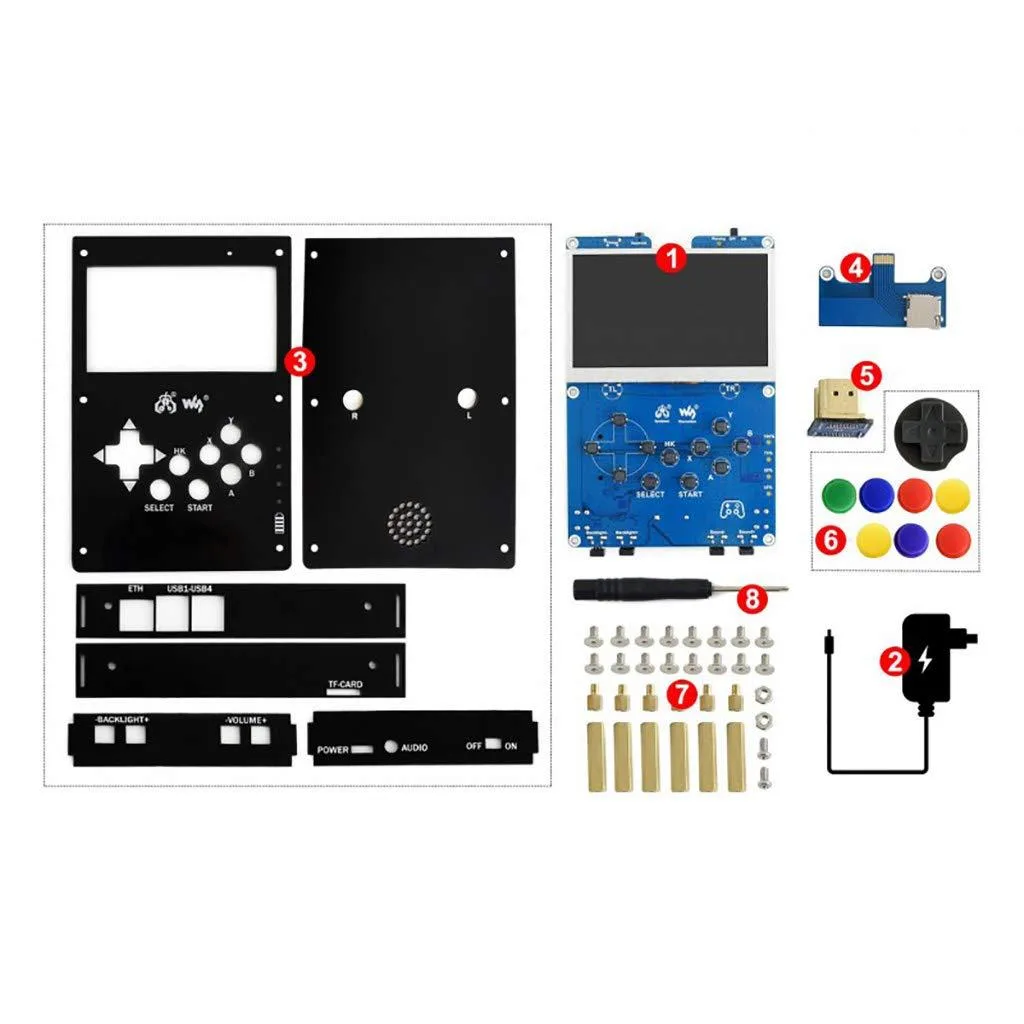 LORDWORLD LORDWORLD GamePi43 Accessories Pack 4.3inch IPS 800×480 60fps Battery Charge 18650 — product photo