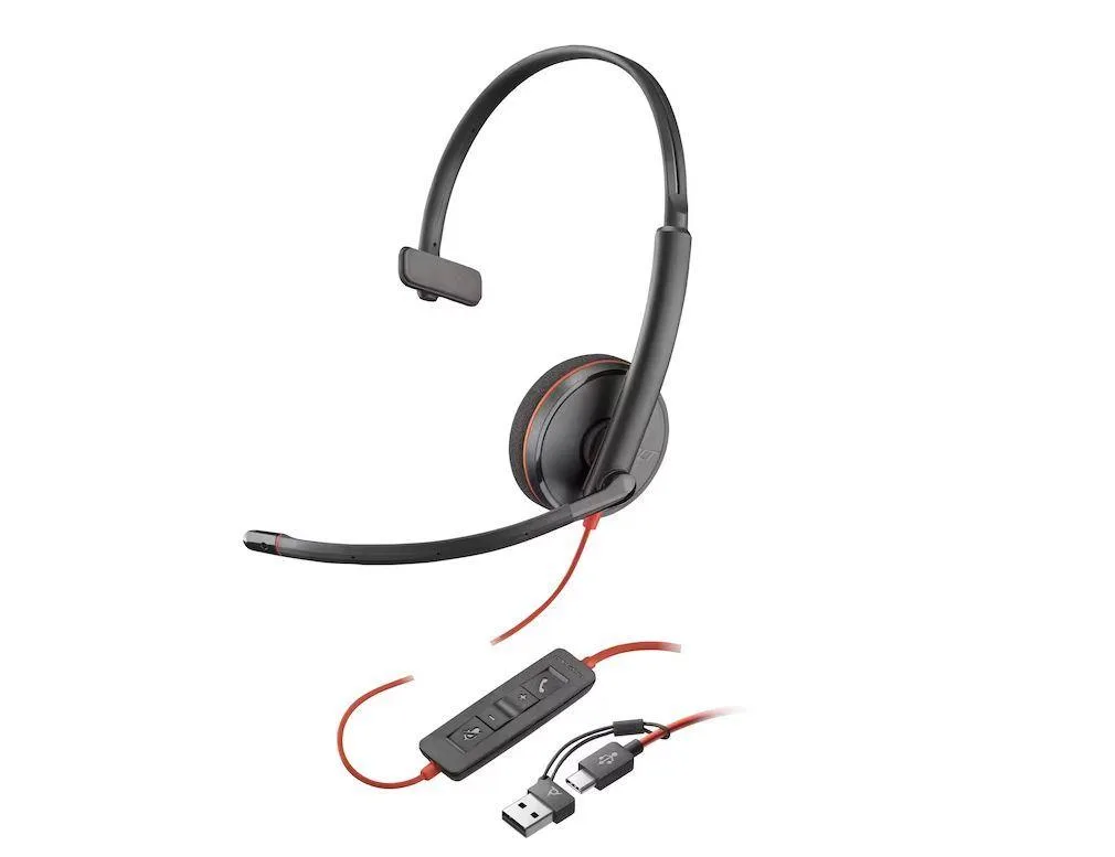 HP HP Blackwire 3210 Monaural USB-C Headset 32 Ohm 5.20 ft Cable — product photo