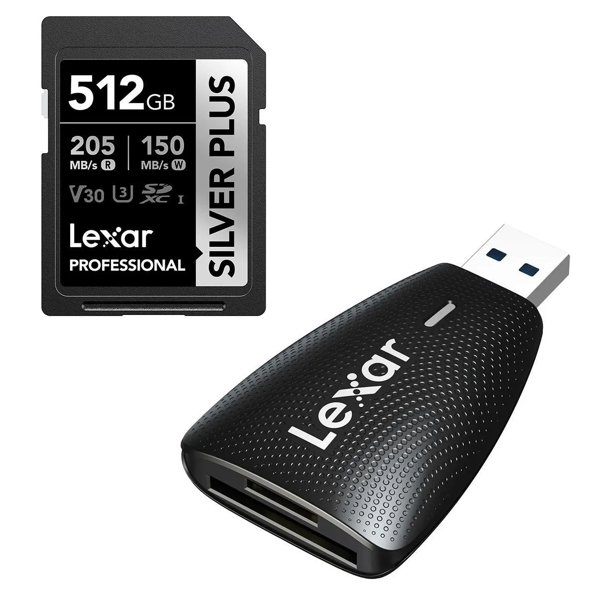 Lexar Lexar Professional SILVER PLUS 512GB SDXC UHS-I memory card — product photo