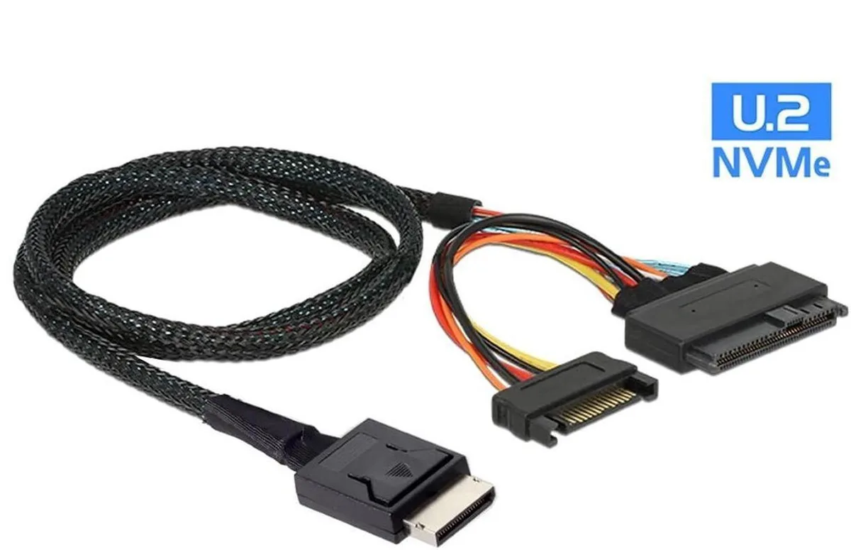 Vszerda Vszerda Oculink SFF-8611 to U.2 U.3 SFF-8639 NVME cable 1.64FT — product photo