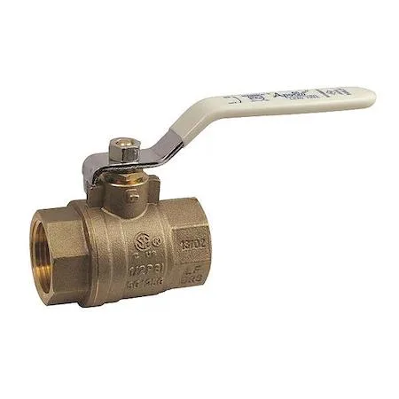 Brass two-way ball valve with lever handle