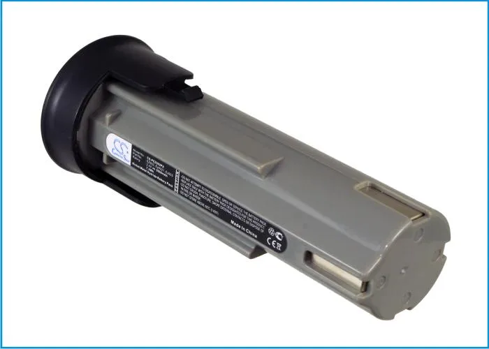 Rectangular black battery pack with label and contacts