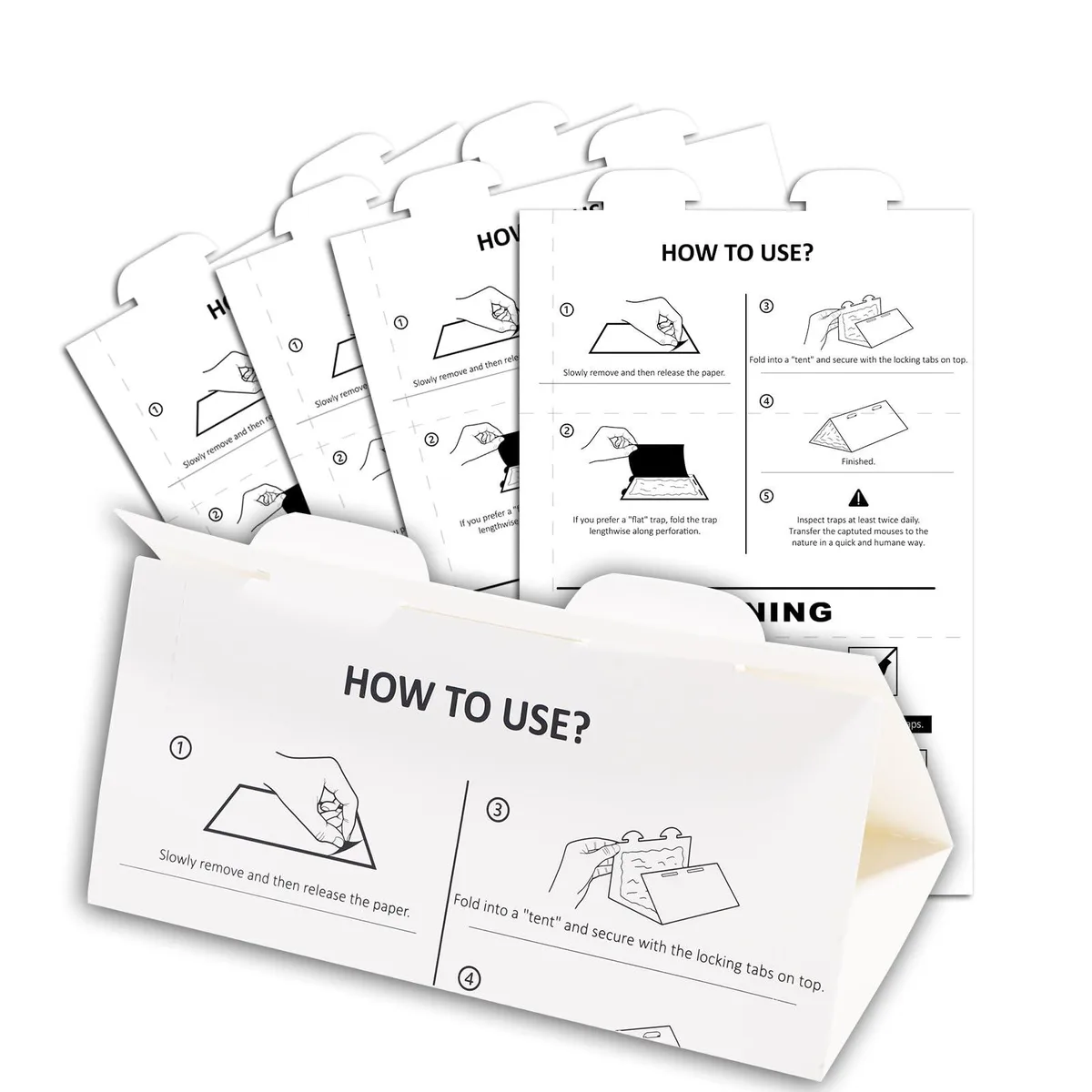 White rectangular glue boards in a bulk 120 pack