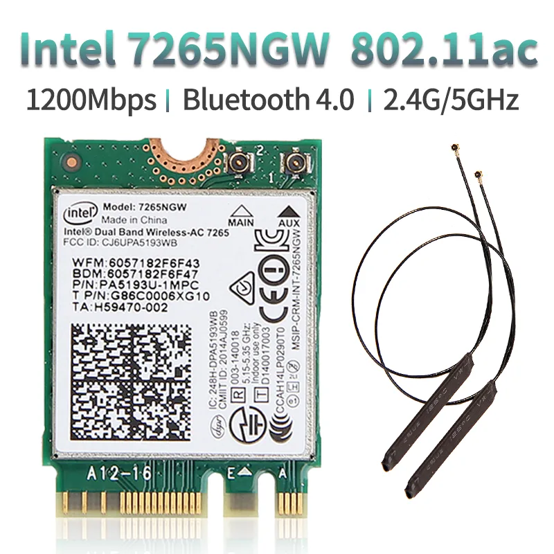 Teday Teday 7265NGW Wi-Fi adapter Bluetooth 4.2 AC1200 — product photo