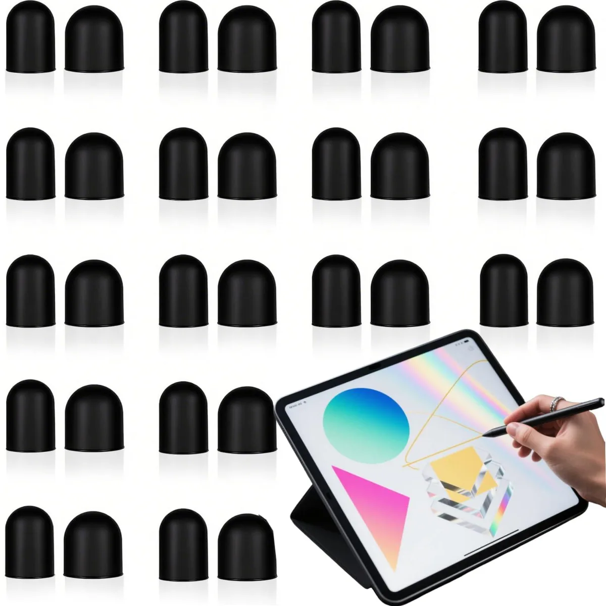 Fampery Stylus Replacement Nibs 30pcs .2in & .28in 15ea Black — product photo