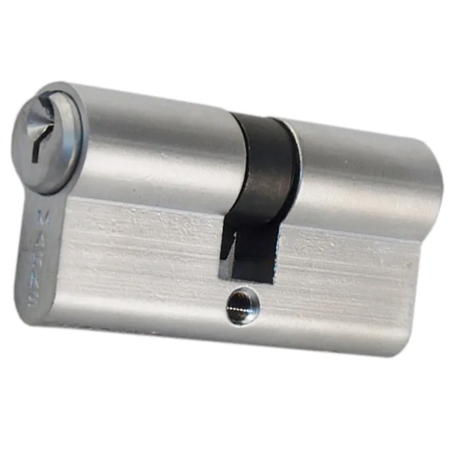 Marks USA Marks USA 2622/26D Euro Profile Double Cylinder Door Lock Satin Chrome US26D Interior Turn Knob — product photo