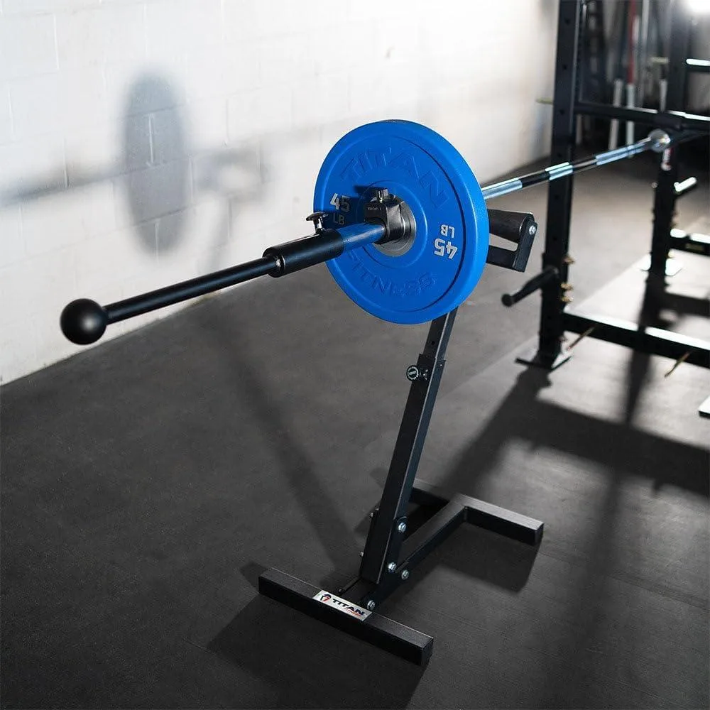 Black metal landmine attachment with 26 inch sleeve and 33mm handle grip