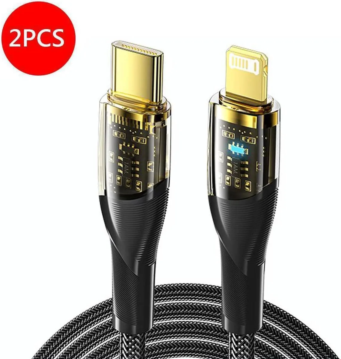 SMUGDESK SMUGDESK USB-C to Lightning Cable 3.3ft 2-pack 29W 480Mbps Black — product photo