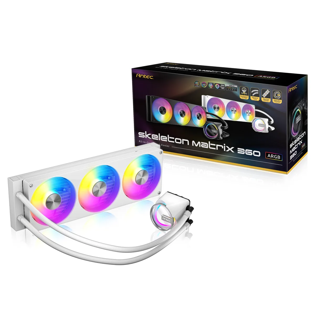 Antec Antec Skeleton Matrix 360 ARGB White liquid cooler — product photo