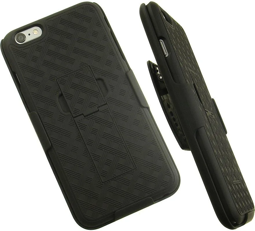 Nakedcellphone Nakedcellphone Weave Case with Kickstand + Holster Stand Combo for iPhone 6 Plus 5.5 — product photo