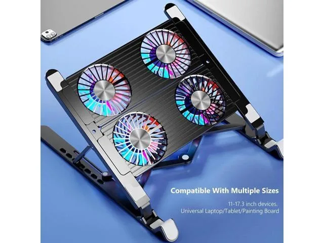 LORDWORLD LORDWORLD Laptop Tablet Stand 4 Fan 11-17.3 inch Black — product photo