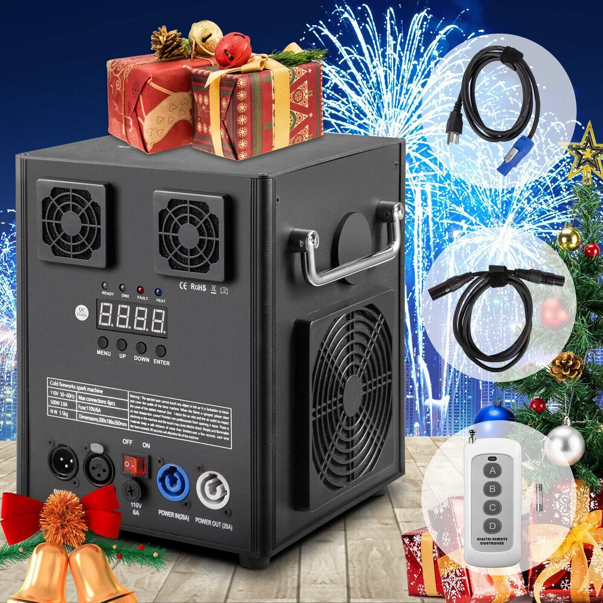 Value Brand Value Brand 530W DMX Cold Spark Machine Indoor/Outdoor 5-16ft — product photo