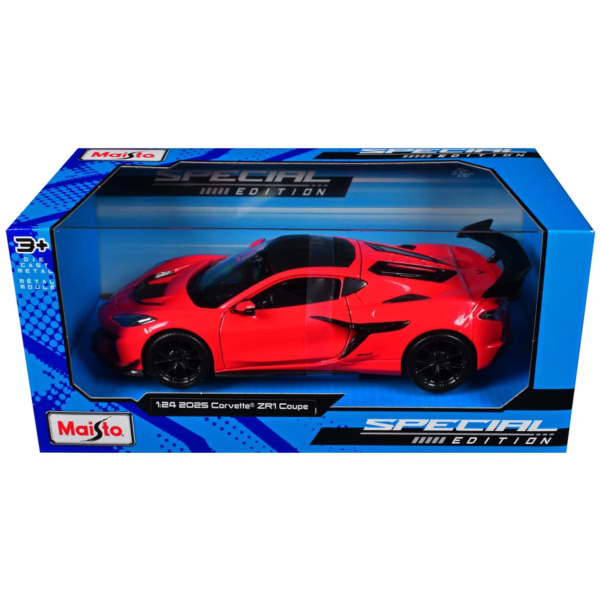 Maisto Maisto 2025 Chevrolet Corvette ZR1 Coupe Red Carbon Top Special Edition 1/24 Diecast — product photo