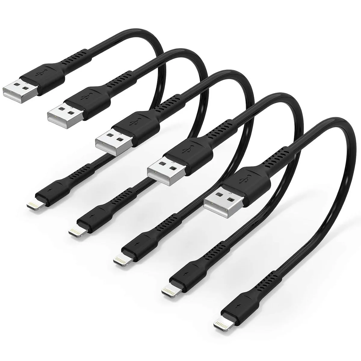 MCHOSE MCHOSE 1ft USB-A to Lightning Cable 5-Pack — product photo
