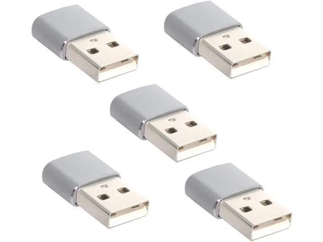 Manw Manw USB 2.0 Type A Male to USB-C Female Adapter White 5pcs — product photo