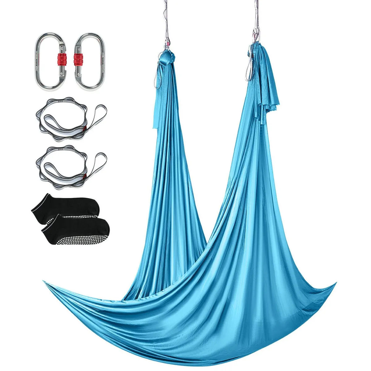 VEVOR VEVOR Aerial Yoga Hammock &amp; Swing 5.5 Yards Blue fitness accessory — product photo