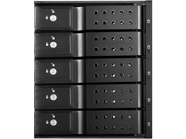 iStarUSA Inc. iStarUSA Inc. BPN-DE350HD-BLACK server accessory 3×5.25" to 5×3.5" 12Gb/s hot-swap rack — product photo