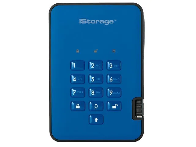 iStorage iStorage diskAshur2 2TB Blue portable hard drive — product photo