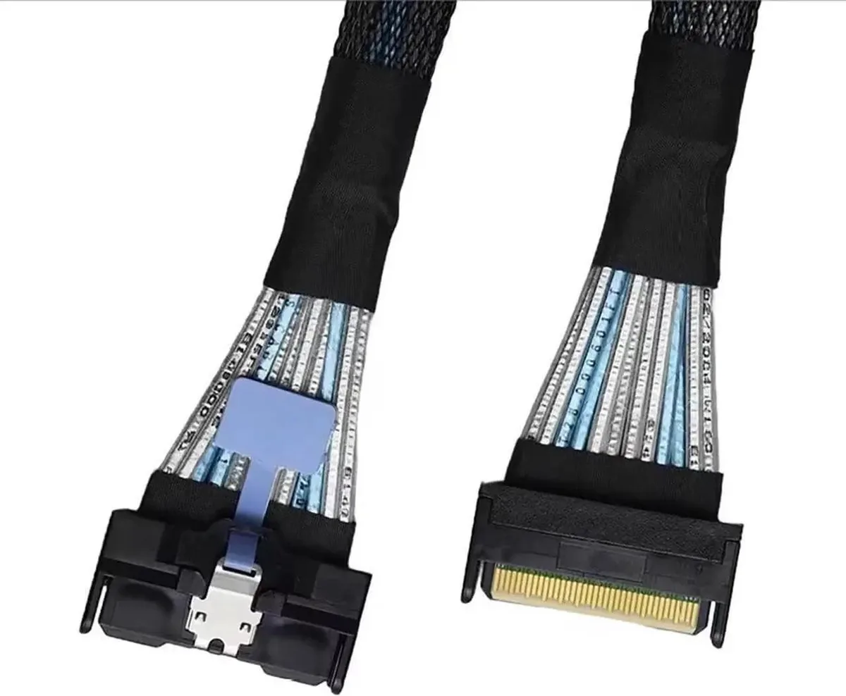 SMUGDESK SMUGDESK PCIe 5.0 x16 to Dual MCIO 8i Splitter Adapter Card with 50cm Cable — product photo