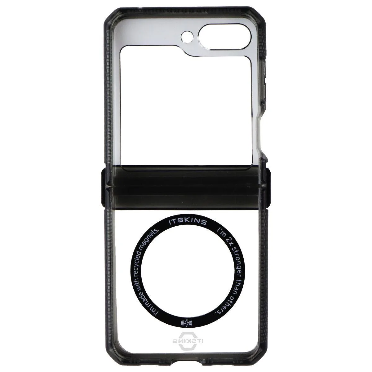 ITSKINS ITSKINS Hybrid_R Clear Hinge Case MagSafe Galaxy Z Flip5 Smoke — product photo