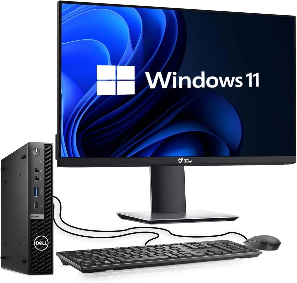 DELL DELL 7000 Tiny Desktop PC i5-12500T 16GB DDR4 128GB 19" Monitor — product photo
