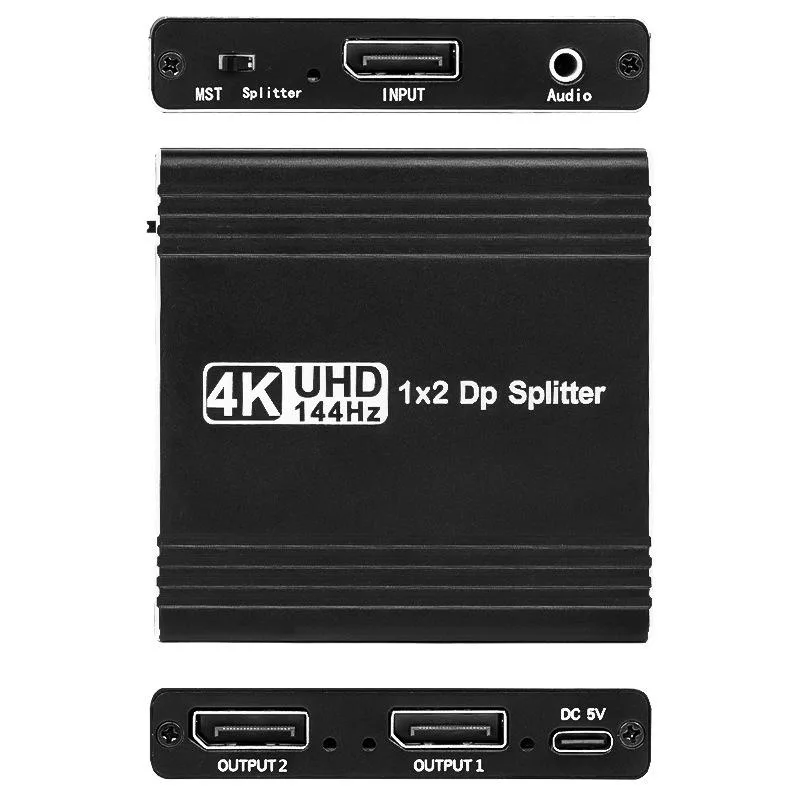 Jansicotek Jansicotek 4K 144Hz DisplayPort to Dual DisplayPort Splitter Adapter — product photo