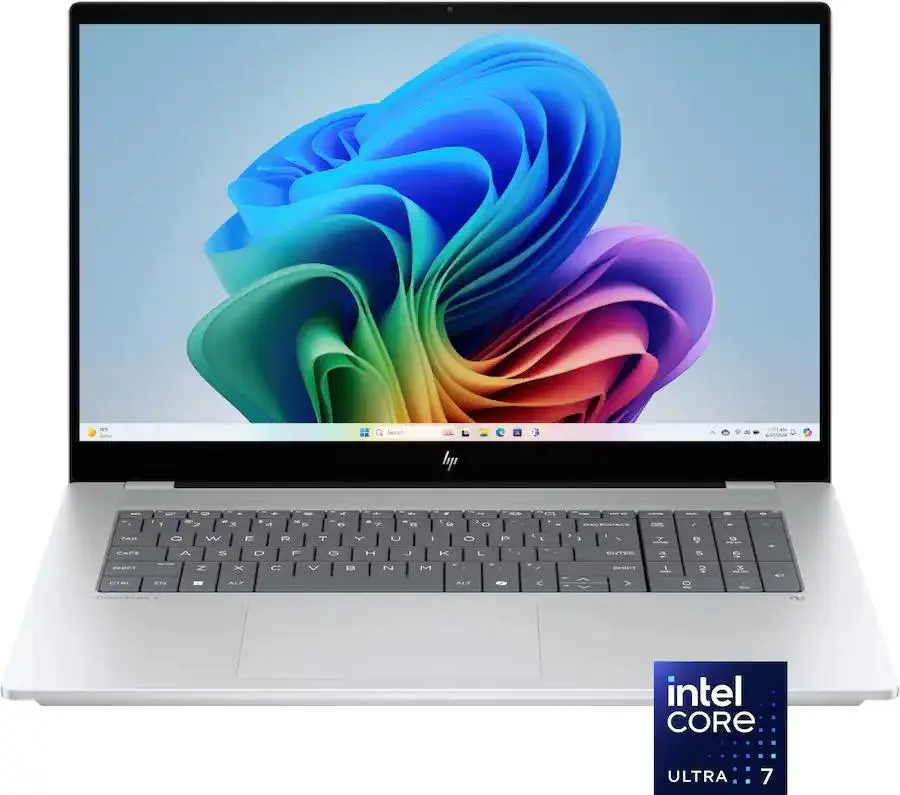 HP HP OmniBook X Copilot+ PC 17.3" Full HD Touch Laptop Intel Core Ultra 7 258V 32GB 2TB Glacier Silver — product photo