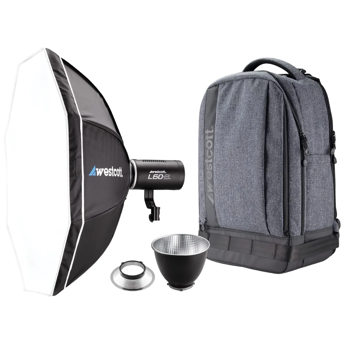 Westcott Westcott L60-B Bi-Color COB LED 1-Light Backpack Kit video accessory — product photo