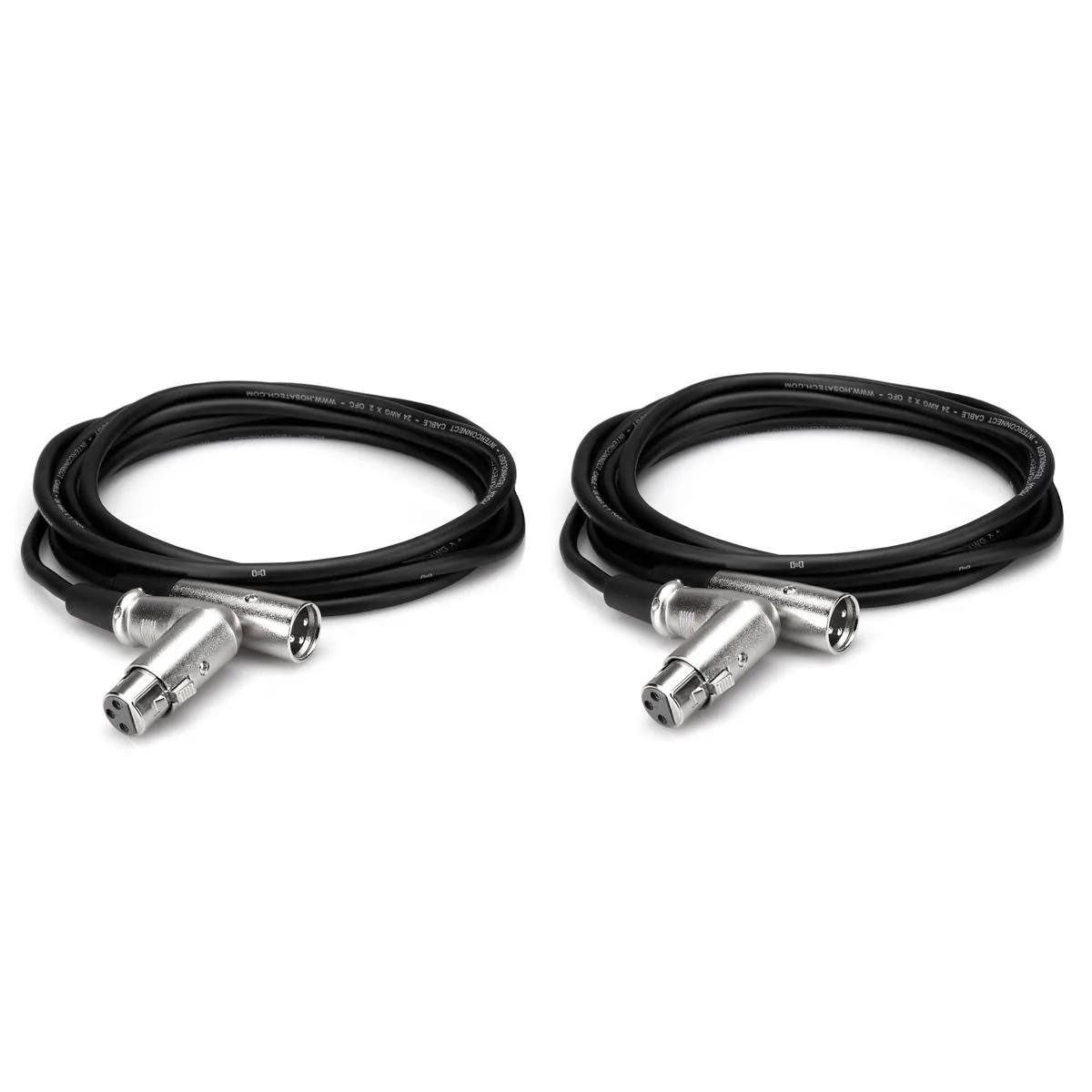 Hosa Technology Hosa Technology 1.5 ft 3 Pin XLR Straight Male to Right Angle XLR Female Balanced Audio Interconnect Cable — product photo