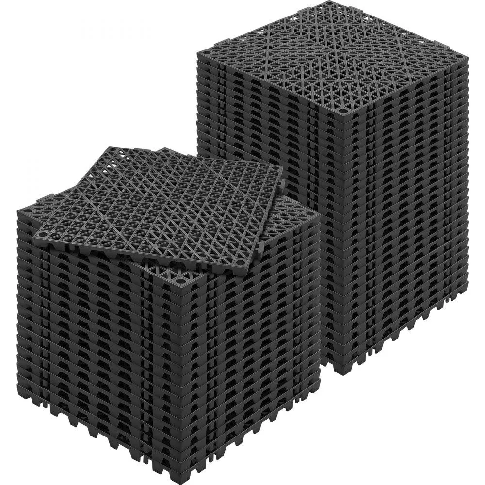 VEVOR VEVOR Interlocking Drainage Tiles 50PCS Black 12" x 12 — product photo