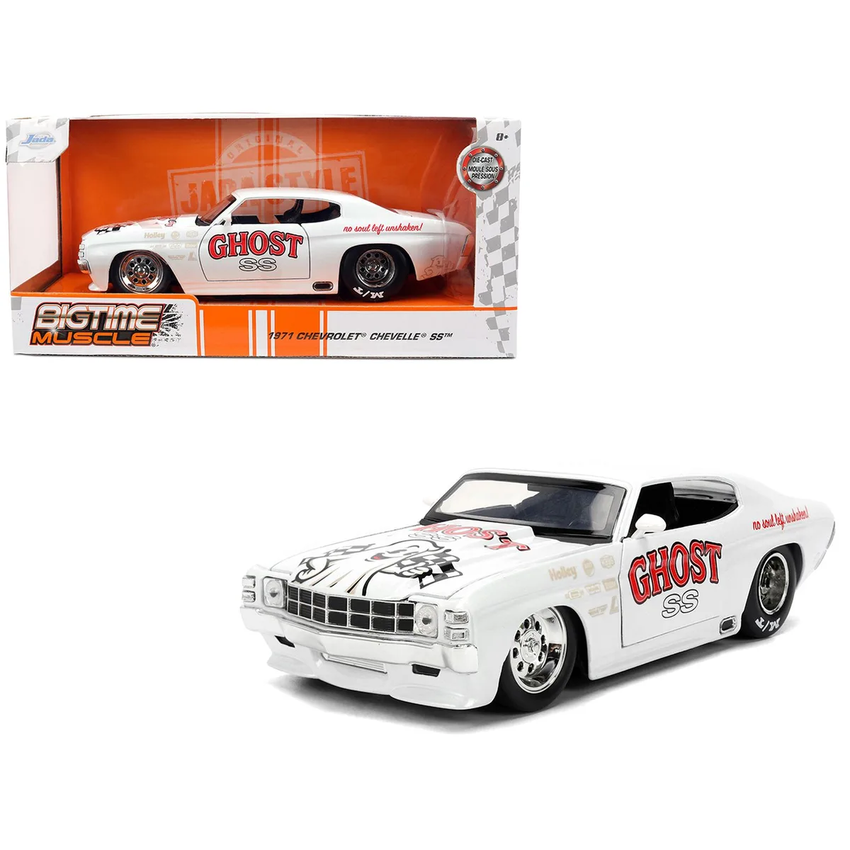 Jada Jada 1971 Chevrolet Chevelle SS Ghost SS White 1/24 Diecast — product photo