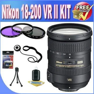 Nikon Inc Nikon AF-S DX NIKKOR 18-200mm f/3.5-5.6G ED VR II camera lens — product photo