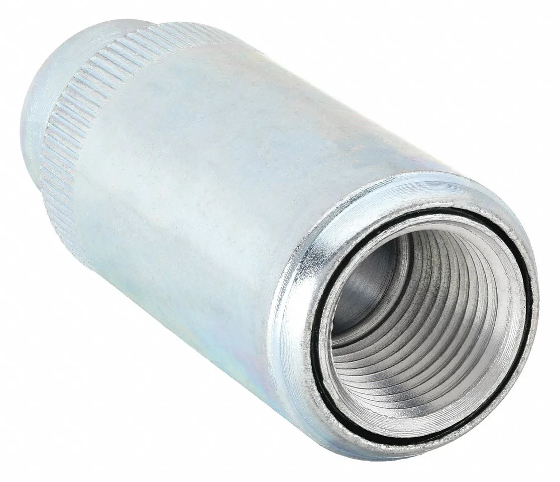 Threaded steel conduit union, powder-coated finish