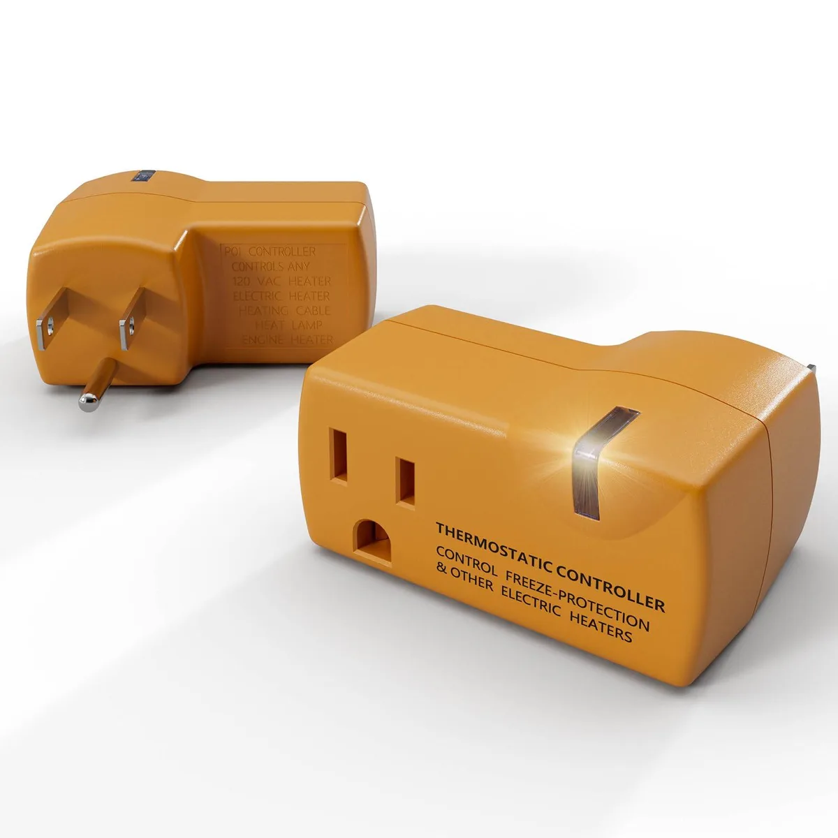 Red-orange rectangular thermostat outlet, 12-pack shown