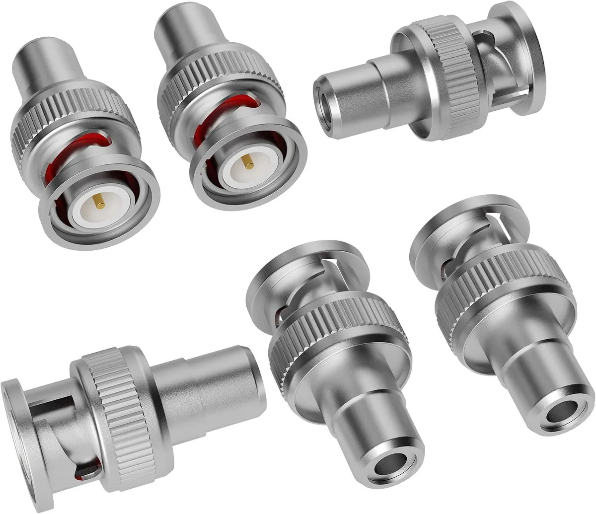 Boxwave Boxwave BNC to RCA Adapter 6 Pack Male to Female Coaxial Coupler CCTV 10 20 — product photo