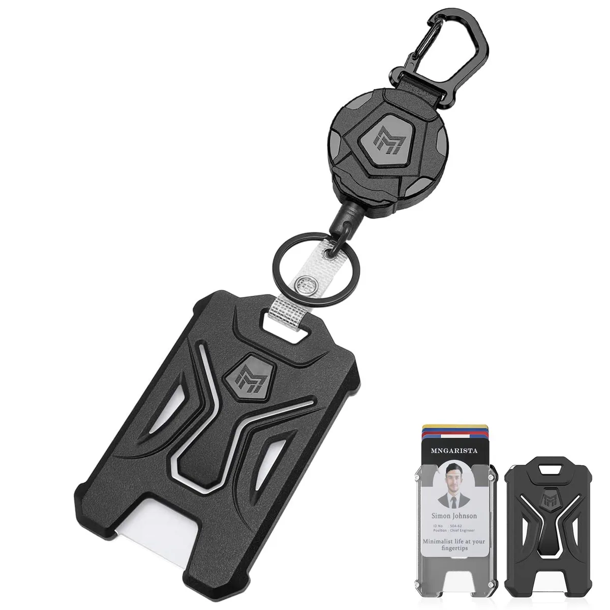 Viator Gear MNGARISTA Retractable Badge Holder Keyholder 31.5" Black — product photo