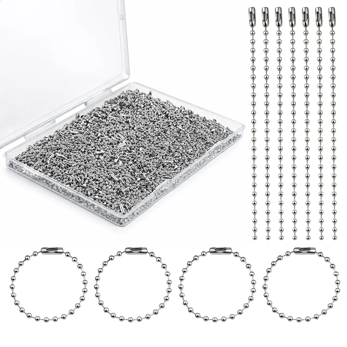  G8723K-11-N Jewelry Accessories 400 Pcs 3.9 Inch 2.4mm Silver — product photo