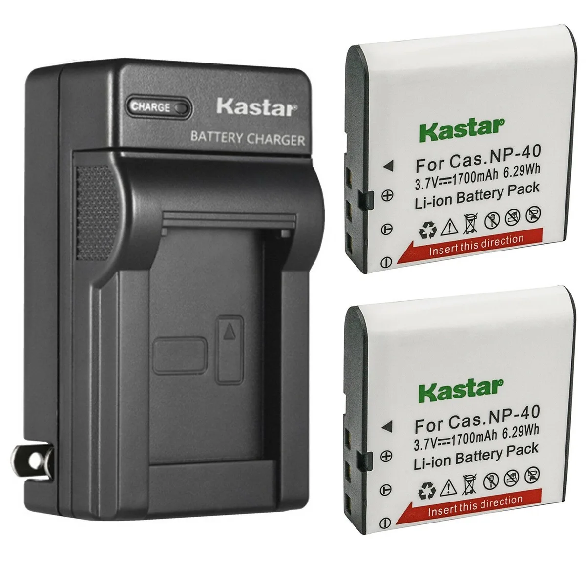 Kastar Kastar NP-40 Battery & Wall Charger Kit 2x 1700mAh — product photo