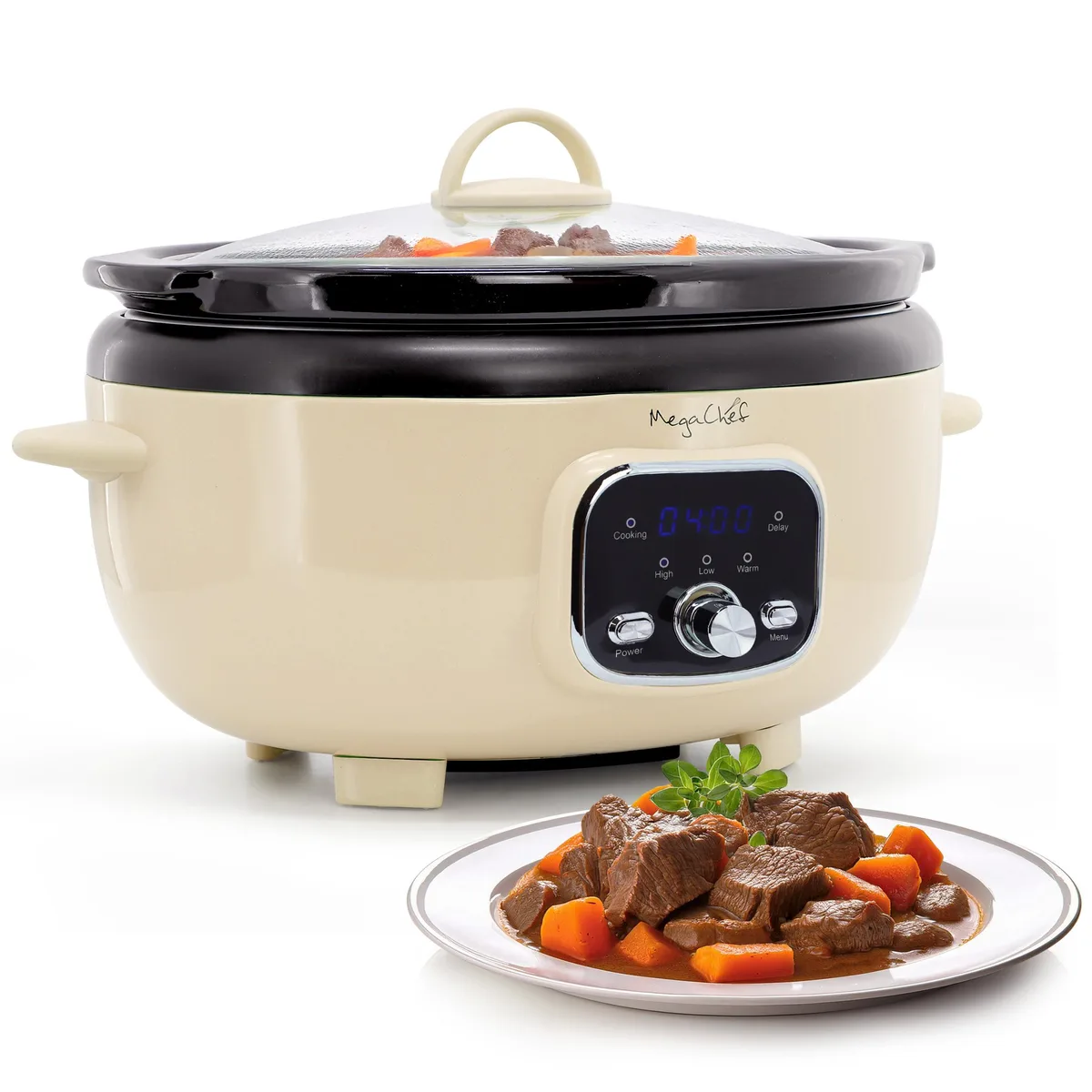 MegaChef MegaChef 510122483M 6.5 L Oval Digital Slow Cooker — product photo