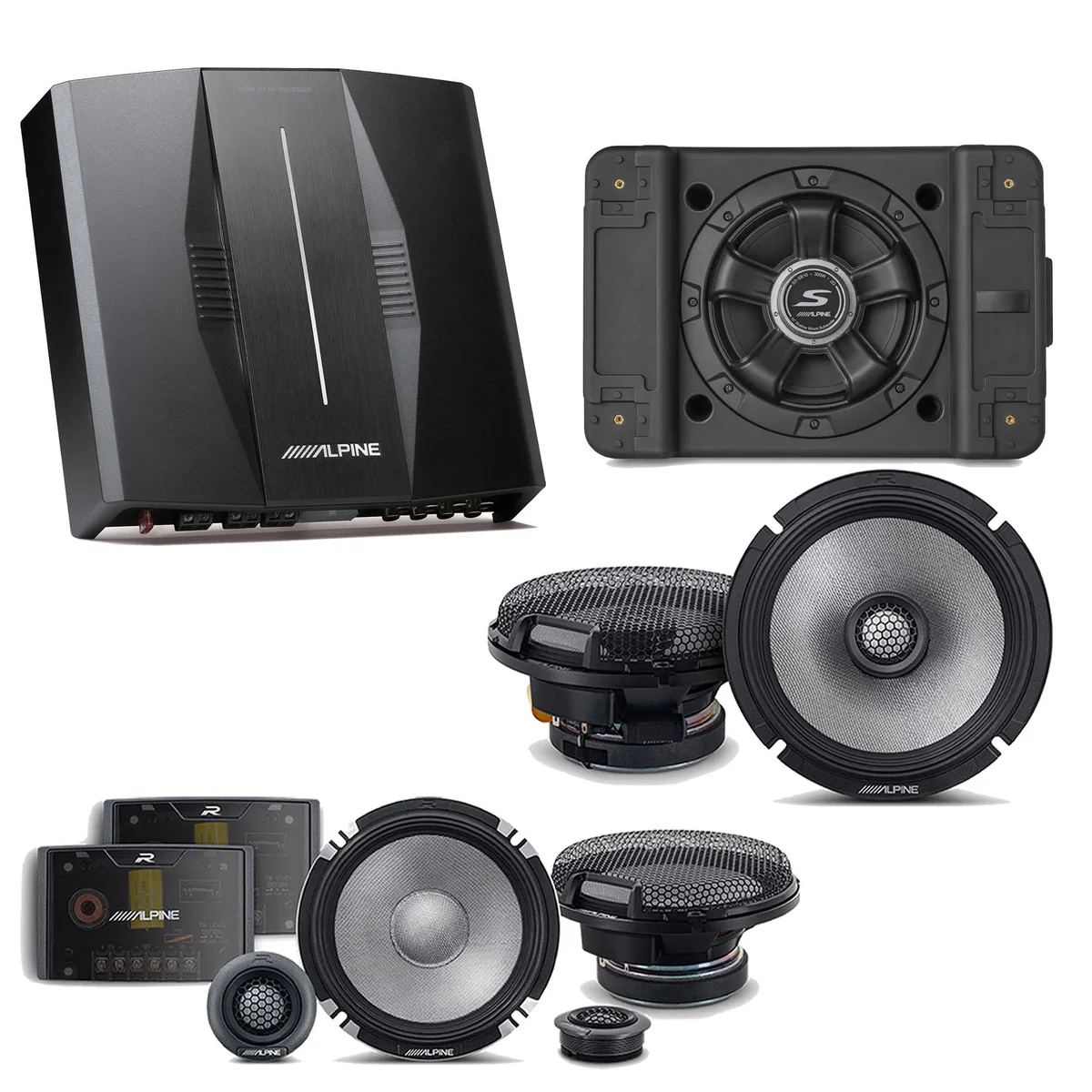 Alpine Alpine PXE-C80-88 OPTIM8 Bundle with SS-SB12 Subwoofer, R2-S652 &amp; R2-S65 Speakers — product photo