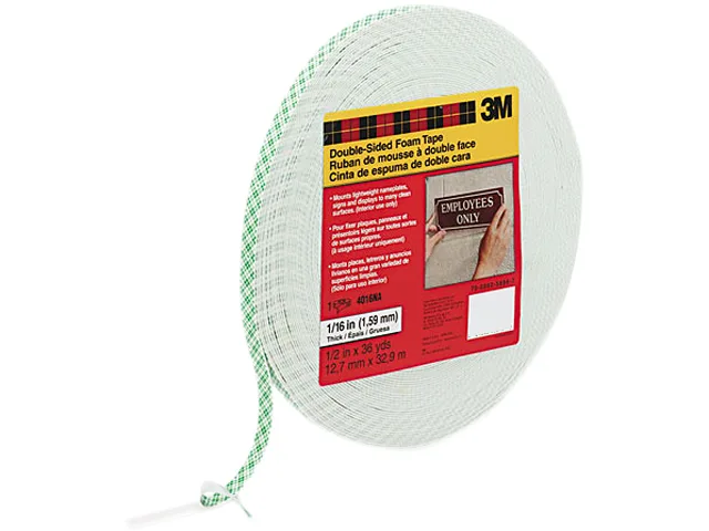 White double-coated foam tape roll model 401612
