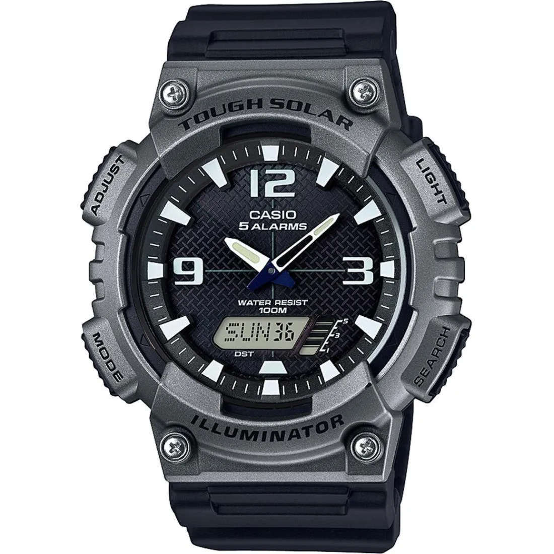 CASIO CASIO AQS810W-1A4V Gunmetal Ana-Digi Solar Watch — product photo