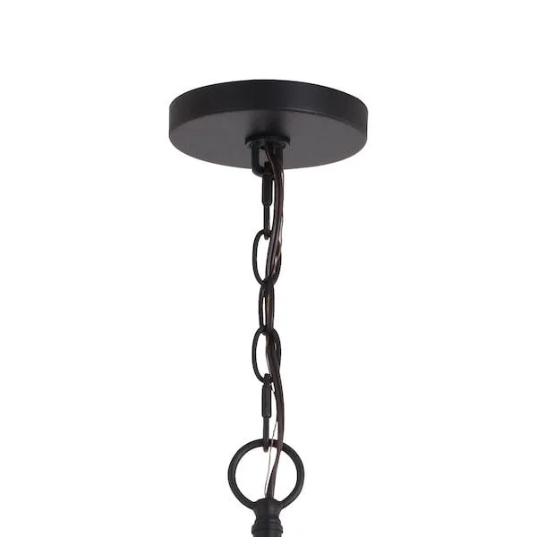 Vaxcel Vaxcel P0342 Estelle 26.75-in Polished Nickel Black 6-Light Pendant — product photo