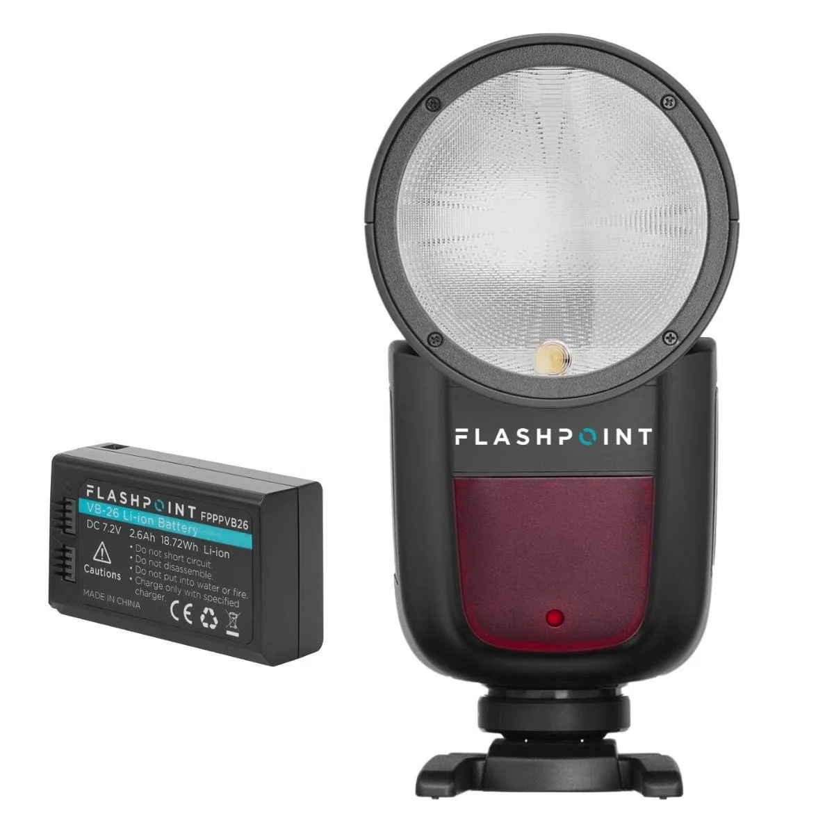 Flashpoint Brand Flashpoint Zoom Li-on X R2 TTL Round Head Flash Speedlight for Nikon 76Ws 2.4G 2600mAh 480 Full-Power Flashes — product photo