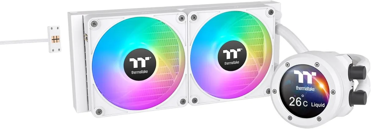 Thermaltake Thermaltake TH240 V2 Ultra EX ARGB AIO liquid cooler Snow 2.1 LCD 240mm — product photo