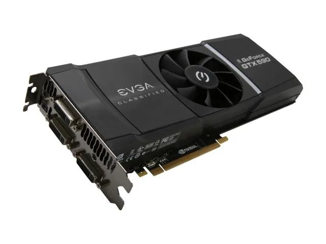 EVGA EVGA GeForce GTX 590 Classified 3GB graphics card — product photo