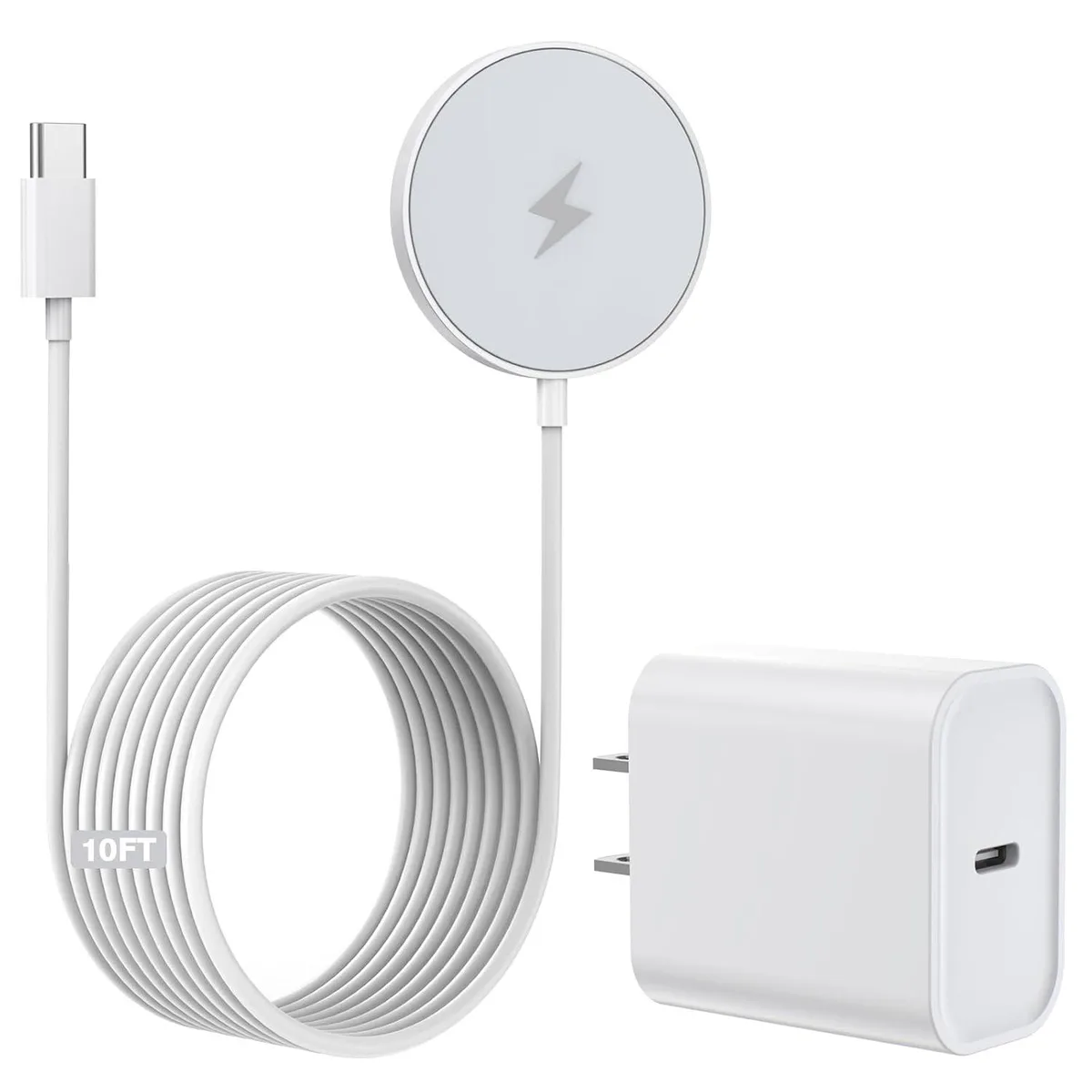 Luisport Luisport 10FT Magnetic Wireless Charger 15W Mag-Safe 20W PD Block — product photo