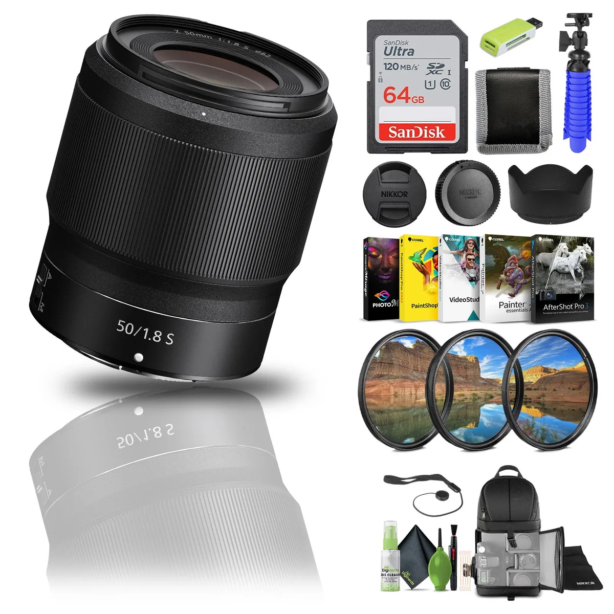 Nikon Inc Nikon NIKKOR Z 50mm f/1.8 S lens bundle 20083 — product photo